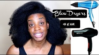 Testing blow dryers on 4c hair Battle of the blow dryers Red vs Babyliss [upl. by Aipmylo]