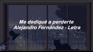 Me dediqué a perderte  Alejandro Fernández  Letra [upl. by Rodina267]