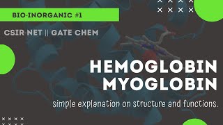 Hemoglobinmyoglobin  porphyrin ring  bioinorganic  Chemicos academy [upl. by Anaibaf359]