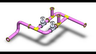 Concevoir une ligne de tuyauterie sur SOLIDWORKS Partie 4 [upl. by Bal857]