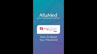 AltaMed  MyChart App How To Reset Your Password [upl. by Ladin]