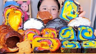 별이 빛나는 밤식빵🌌 치즈식빵 크림빵 디저트 먹방 Dessert Mukbang [upl. by Trefler571]