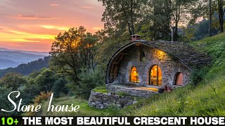 Beautiful crescentshaped houses on the hill Crescent moon on the hillside [upl. by Sybley]