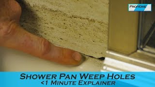 How Shower Pan Weep Holes Prevent Damage to Your Bathroom [upl. by Anawat]