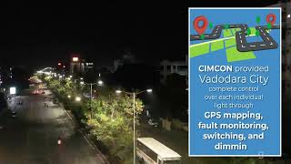 Prime Minister Narendra Modi Inaugurates CIMCON’s Intelligent Street Light Control System Vadodara [upl. by Reffotsirk]