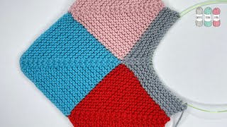 How to Join Mitred Squares as you go JAYG  Hand Knitting Tutorial [upl. by Euqinu]