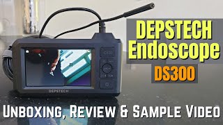 DS300 Endoscope Unboxing Review amp Sample Videos  DEPSTECH Inspection Camera with 43” Screen [upl. by Rekoob114]