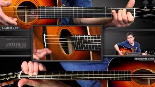 Easy Blues Fingerstyle Techniques and The Rolling E Blues  Guitar Lesson [upl. by Hannis]