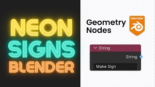 Procedural Neon Signs with Geometry Nodes  Blender 40 Beginner Tutorial [upl. by Etteuqal]