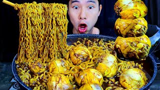 mukbang black bean noodles and balut [upl. by Nylrats207]