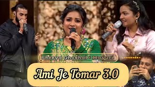 Shreya Ghoshal Ami Je Tomar 30 Duet With Mayuri Saha  Indian Idol 15  Badshah  Vishal Dadlani [upl. by Suoicerp]