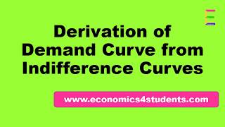 Derivation of demand curve from Indifference curves  class 12  BBM  BCOM  BA [upl. by Turtle]