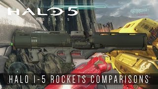 Halo 5 Guardians  Rocket Launcher Comparisons Halo 15 [upl. by Adnirolc778]