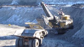 Cat Mining Truck Being Loaded [upl. by Wavell]