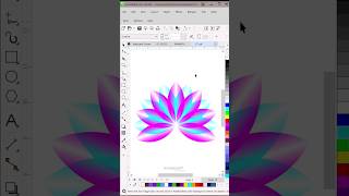 COLOURFUL LOTUS  DESIGNING IN COREL DRAW 1million art coredraw coreldraw drawing corel [upl. by Eillim]