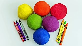 Learn How To Make Some Fun Crayon Playdoh Balls  Cool Ideas For Kids [upl. by Enitsirc]