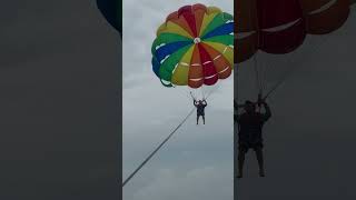 Parasailing parasailing watersport beach odisha fun masti parasailingadventure water [upl. by Aroon574]