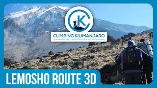 Lemosho route in 3D  Climbing Kilimanjaro [upl. by Baalbeer]