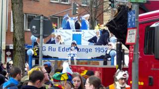 Rosenmontagszug in Aachen Wagen der KG Ru Eder Jonge 1952 [upl. by Carce]