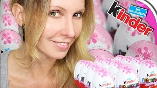 KINDER ÜBERRASCHUNG Unboxing  12 Mädchen ÜEier auspacken  Die Eiskönigin  Zanzarah [upl. by Pallas]