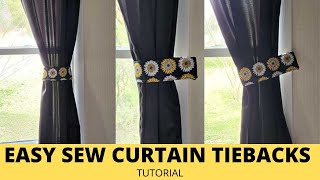 DIY Easy Sew Curtain Tieback Tutorial [upl. by Annod]