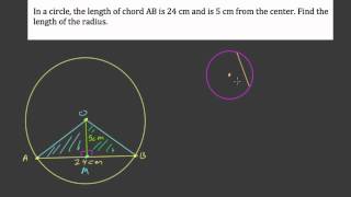 Find the radius given a chord [upl. by Sharos]