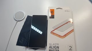 Spigen Tempered Glass Screen Protector GlasTR AlignMaster designed for Pixel 7 Review [upl. by Hymen]