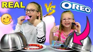 REAL FOOD vs OREOS CHALLENGE [upl. by Eltsyrhc]