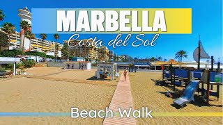 Marbella Spain Beach Walk September 2024 [upl. by Leirza]