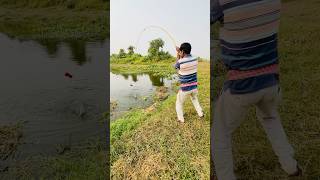 Unique hook fishing by village boy with hook fishing fishingmethodsfish fishingvideo fish reel [upl. by Waldron]