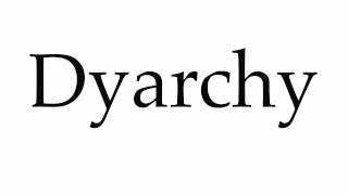 How to Pronounce Dyarchy [upl. by Ociral]