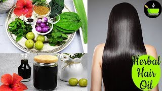 Homemade Herbal Hair Oil  How To Stop Hair Fall Naturally At Home  Hair Oil For Long amp Strong Hair [upl. by Hallette]