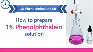 How to prepare 1 Phenolphthalein solution  Phenolphthalein indicator [upl. by Nemzaj]