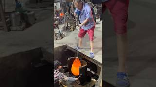 Glass blowing hand blown glass vase production glassware manufacturing supplier chinafactory [upl. by Sven]