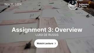 HCI2024  Lecture 13  Assignment 3 overview [upl. by Hirz]