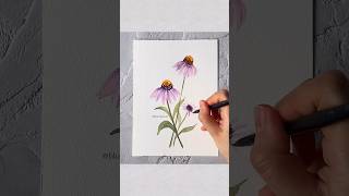 Two Easy Ways To Paint Watercolor Coneflowers watercolorflorals watercolorart easywatercolor [upl. by Lhary76]