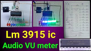 Lm3915 vu meter with circuit diagram  How to make audio level indicator  Electro Experiment 51 [upl. by Denison]