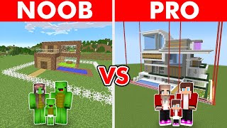 Minecraft NOOB vs PRO SAFEST SECURITY HOUSE BUILD CHALLENGE TO PROTECT FAMILY [upl. by Ludlow336]