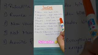 Different Tastes in Remedies  Homeopathic Drugs  Homeopathy  Hindi [upl. by Lowney]