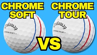 Cutting Open Chrome Soft vs Chrome Tour Callaway Golf Balls What’s Inside [upl. by Ahsiemaj]