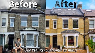 1 YEAR in 30 minutes RENOVATING an OLD LONDON VICTORIAN TERRACED HOUSE into DREAM HOME [upl. by Ferretti]