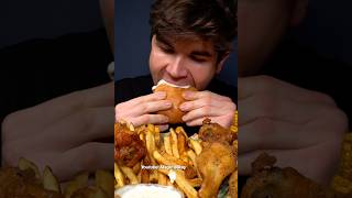 Wingstop and ChickFilA extra sauce asmr mukbang food [upl. by Oreste]