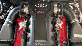 JHM B8 Audi RS5 Silicone Intake Tube Install Video [upl. by Loftus]