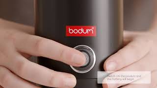 BODUM®  How To  Bistro Electric Milk Frother [upl. by Saito373]