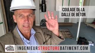 Inspection de conformité du coulage de béton de dalle  Daniel Dargis ingénieur en structure [upl. by Ytirahc]