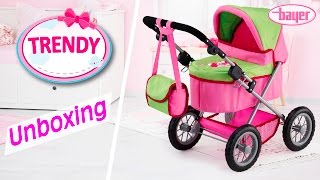 Trendy  Dolls Pram  Puppenwagen  Unboxing  Bayer Design [upl. by Suoicerp]