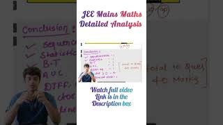 JEE Mains 2025 Maths Chapterwise WeightageDetailed Analysis of JEE MathsJEE Mains 2025iitjeemains [upl. by Keefer590]