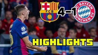 BARCELONA GOLEA AL BAYERN MUNICH  RAPHINHA HACE HATTRICK [upl. by Tengdin]