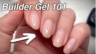 Easiest Way to Apply Builder Gel to Natural Nails [upl. by Etnaled]