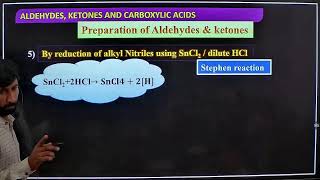 CHEMISTRY 12TH ALDEHYDES amp KETONES PREPARATION [upl. by Nhguaval]